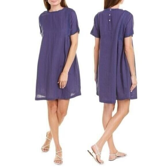 Pomegranate Dresses & Skirts - Pomegranate Womens Luxe Linen Babydoll Dress Small Lagenlook Beachy Oversized